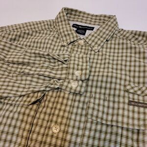 Exofficio Green Plaid‎ Men's Vented Fishing Shirt, size M